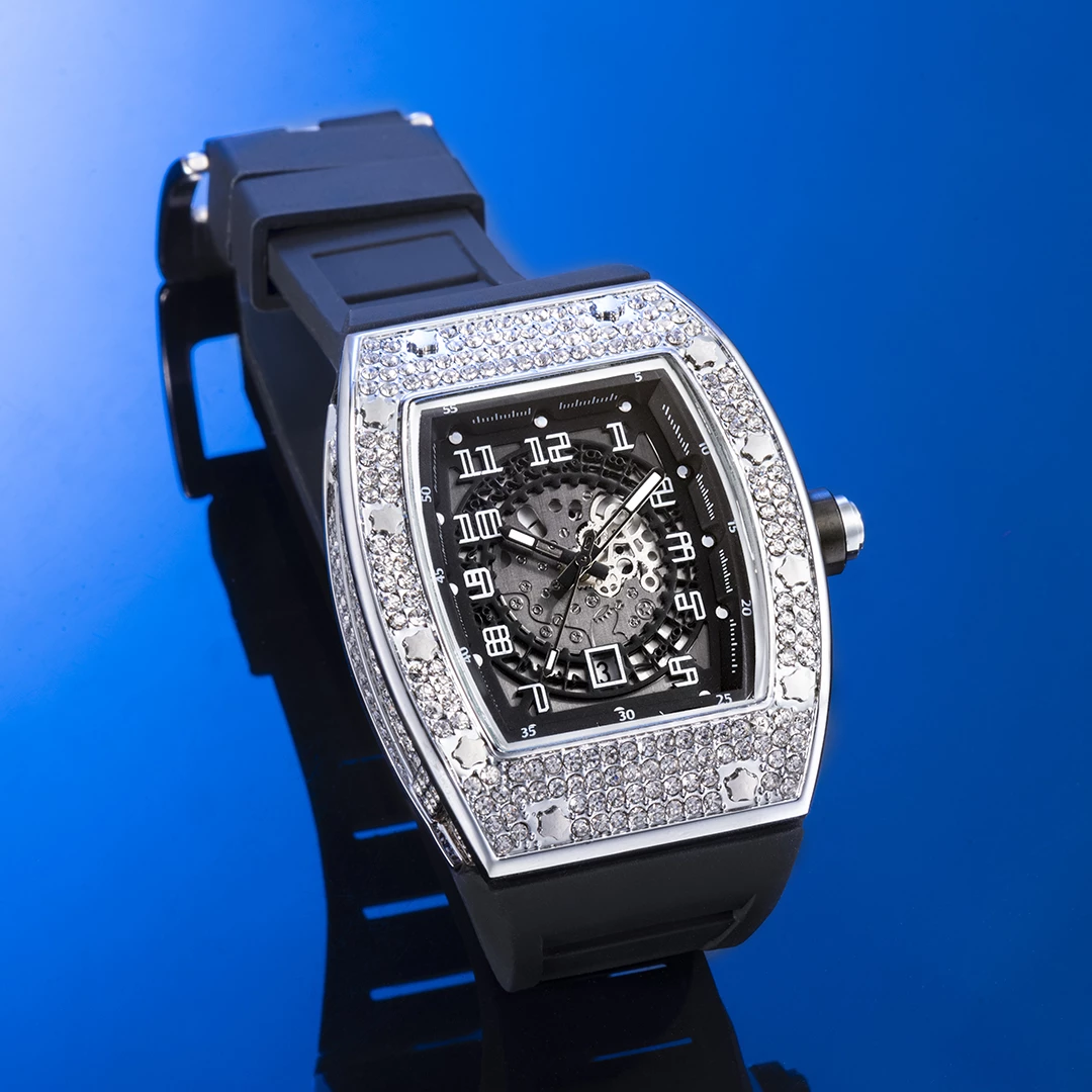 Compre Iced out relógio masculino marca de luxo cheio diamante